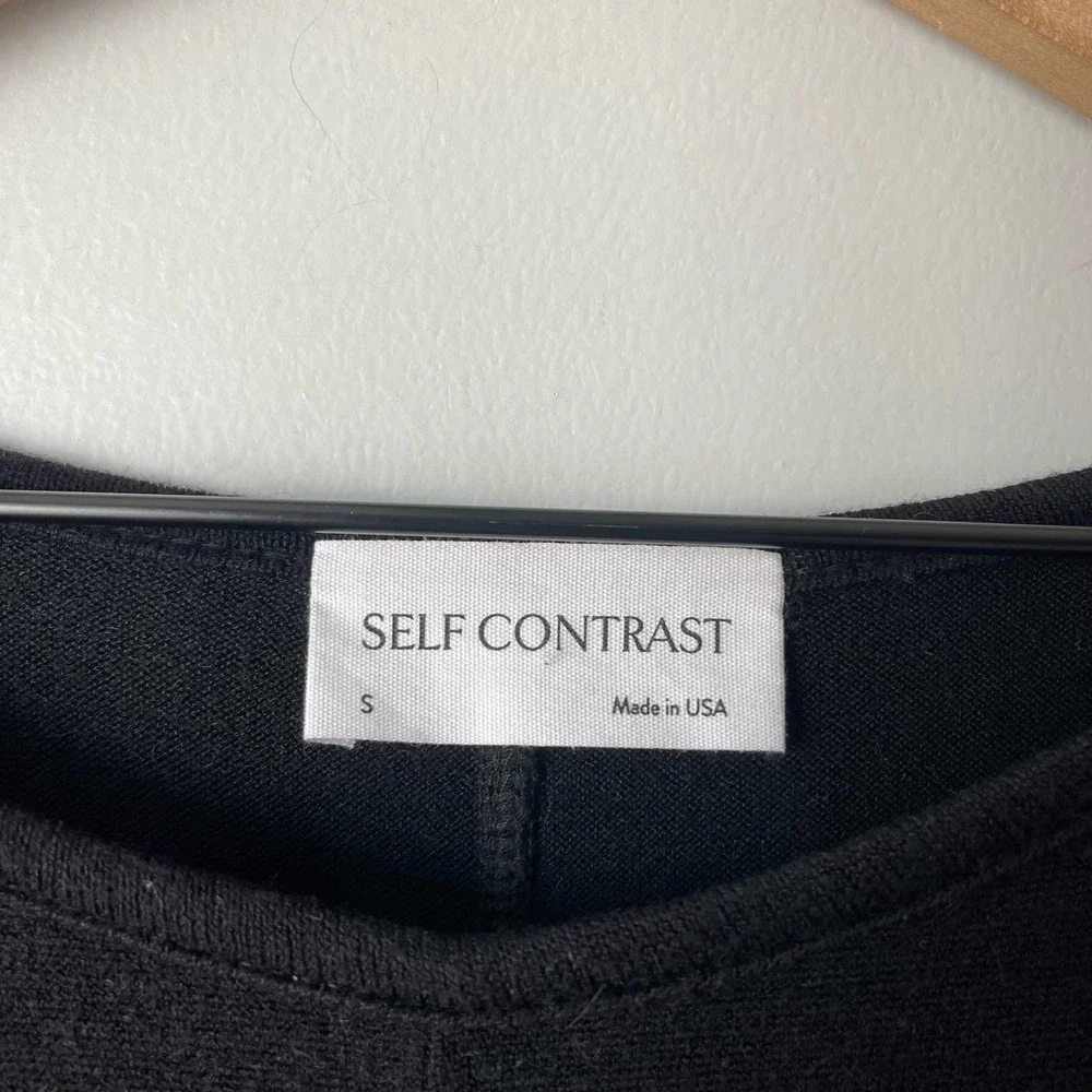 Self Contrast Women's Black Sam Pullover Sweat Shirt Size Small